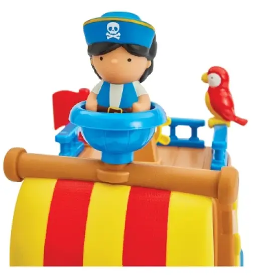 Kidoozie Rockin' Pirate Ship Playset, Interactive Push-Along Pirate Ship Toy with 3 Figures, Ages 18 months and up image {4}