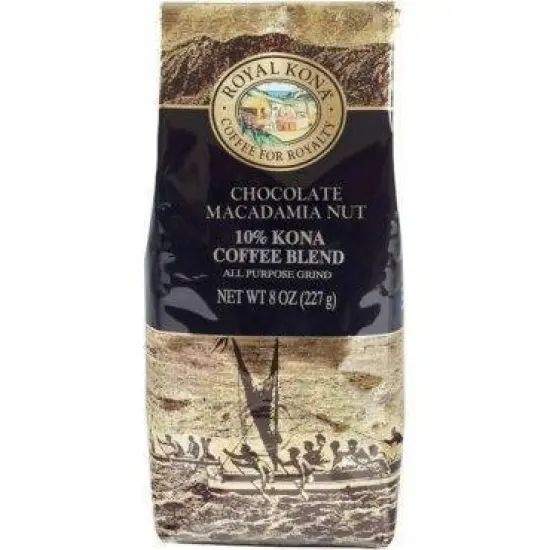 Royal Kona Chocolate Macadamia Nut Light Roast Ground Coffee - 8oz image {1}