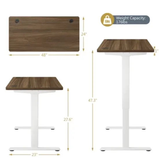 Costway Electric Adjustable Standing up Desk Dual Motor w/ Controller image {1}