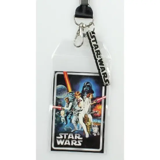 Star Wars ID Lanyard with Clear Badge Holder And Rubber Logo image {1}