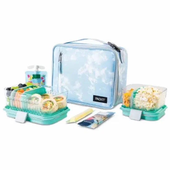 Packit Freezable Classic Molded Lunch Box - Blue Sky image {9}