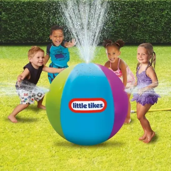 Little Tikes 36'' Ultimate Beach Ball Sprinkler: Outdoor PVC Water Toy for Kids image {5}
