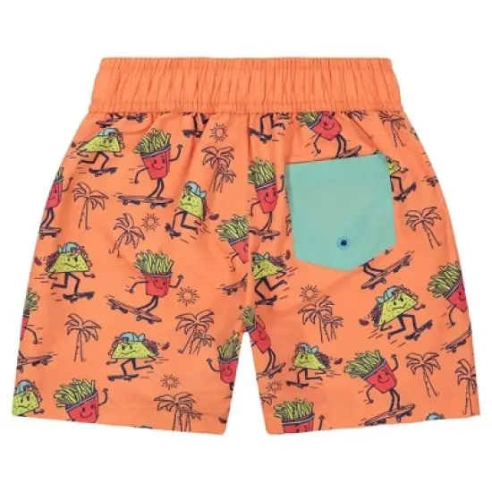 Andy & Evan Toddler 2-Piece Rashguard Set Orange, Size 2T image {4}