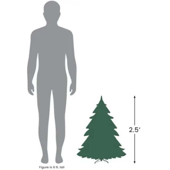 Northlight 2.3 FT Balsam Pine Medium Artificial Christmas Tree - Unlit image {5}