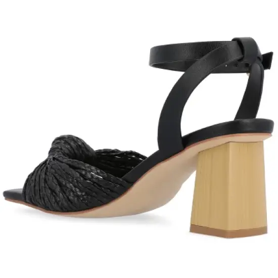 Journee Collection Womens Galinda Tru Comfort Foam Low Block Heel Sandals image {6}