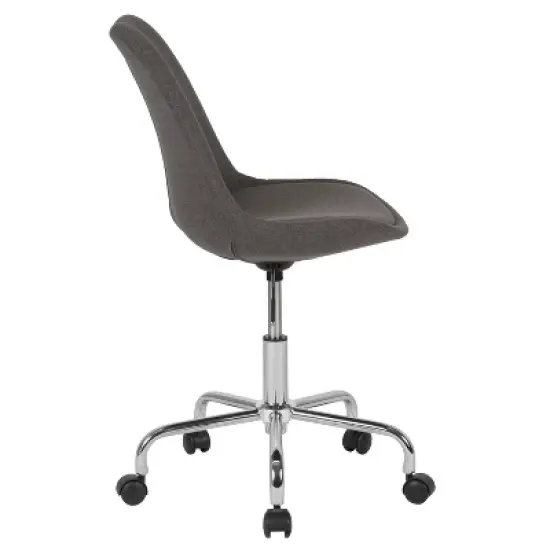 Emma and Oliver Mid-Back Dark Gray Fabric Pneumatic Lift Task Office Chair image {7}