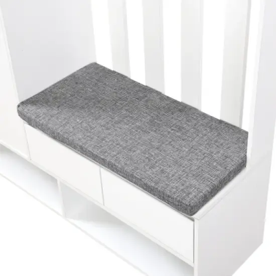 TiramisuBest 3-in-1 Hall Tree with Cushion,3 Hooks & Storage,Entryway Bench with Drawers and Cabinets,47.2" Wide,Black,Ideal for Hallway Organization image {14}