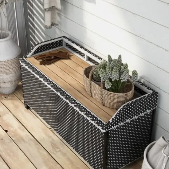 Maksville Outdoor Aluminum Storage Bench - miBasics
 image {2}
