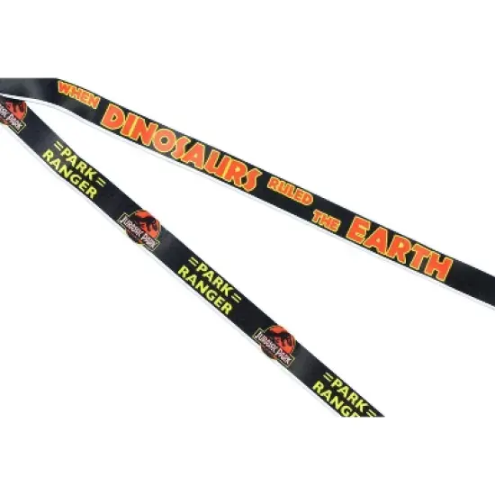 Jurassic Park Park Ranger Breakaway Lanyard Clear ID Badge Holder Keychain image {2}