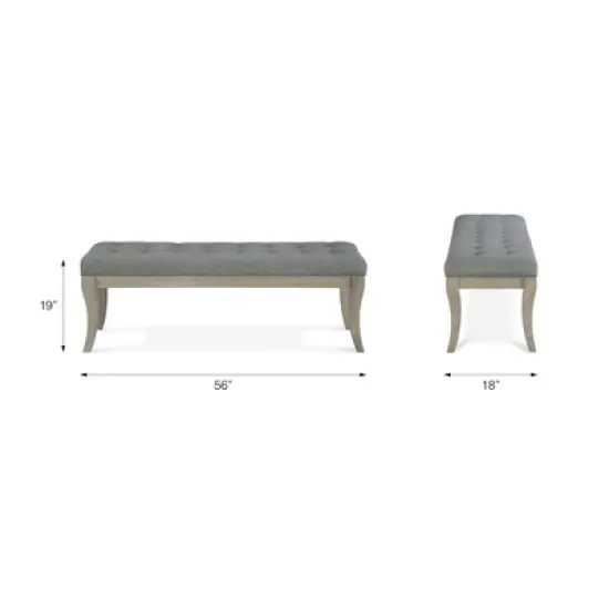 Adina Rectangular Tufted Bench Taupe - Dorel Living image {6}