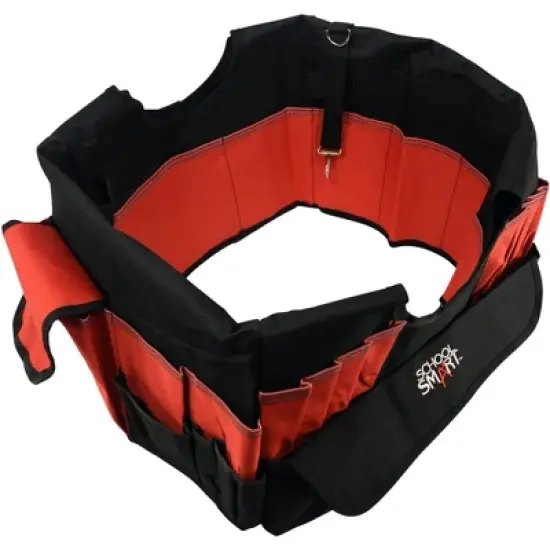 School Smart Caddy Organizer with 43 Pockets, Medium, 14 x 12 x 12 Inches, Black/Red image {5}