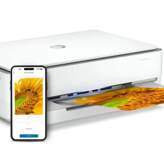 HP ENVY 6055e Wireless All-In-One Color Printer, Scanner, Copier with Instant Ink and HP+ (223N1A) image {7}