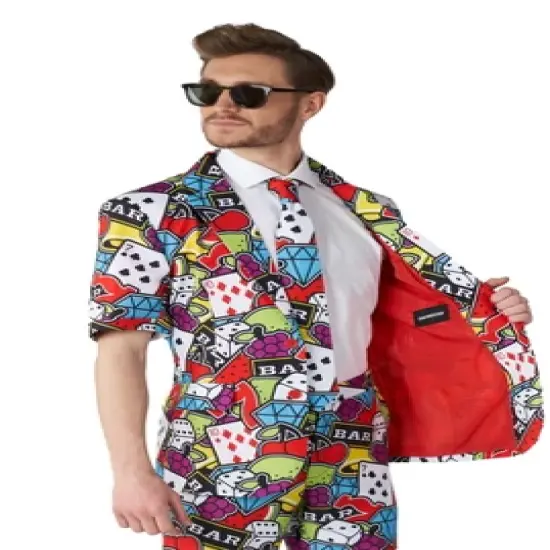 Suitmeister Men's Party Suit - Summer Casino Icons - Multicolor image {2}