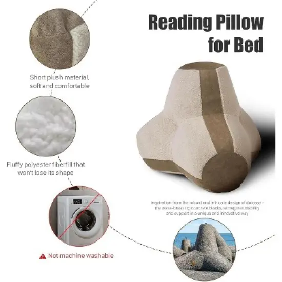 Sit-Up Bed Pillow: Adult Reading & Back Support (28x26x25IN) image {4}