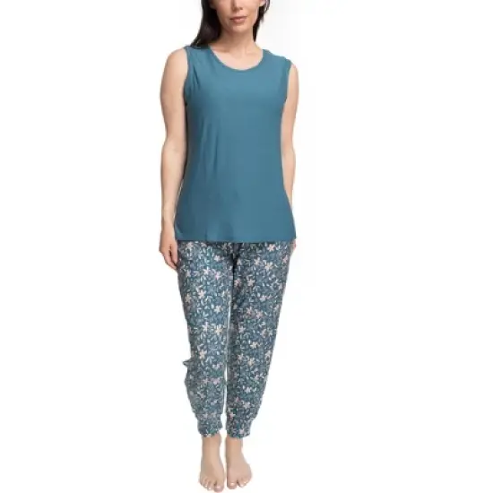 MUK LUKS Womens Chalked Cranberry 2 Piece Pajama Set image {6}