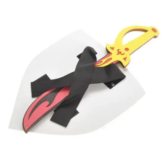 Insten 2 Pack Play Foam Swords & Shields for Kids, Pretend Ninja Warrior or Knight image {1}