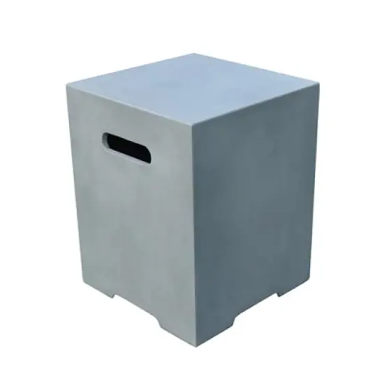Elementi 20" Propane Tank Cover Concrete Hideaway Table for 20 lb Tank &ndash; Light Grey image {6}