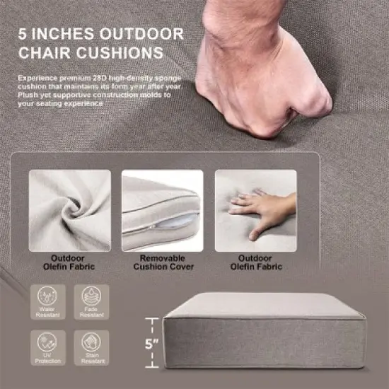 7 Pieces Gymojoy Sofa Chairs Ottoman with Swivel Chairs image {4}