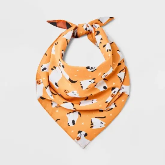 Halloween Reversible Fall Ghosts Dog Bandana - Boots & Barkley&trade; One Size Fits Most image {1}