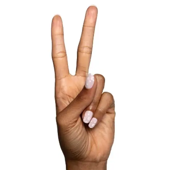 Olive & June Press-On Fake Nails - Extra Short Round Flower Shower - 42ct image {1}