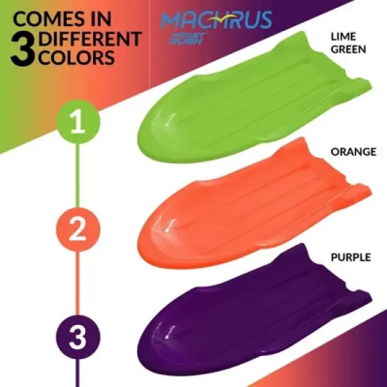 Machrus Frost Rush Snow Sled for Toddler, Kids, and Adults - Large Plastic Rocket Shaped Torpedo Snow Sled for Winter Sledding image {4}