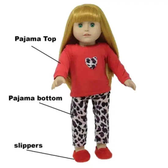 The New York Doll Collection Doll Four Pajamas Set image {2}