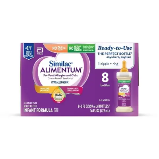 Similac Alimentum Ready to Feed Infant Formula Bottles - 2 fl oz Each/8ct image {15}
