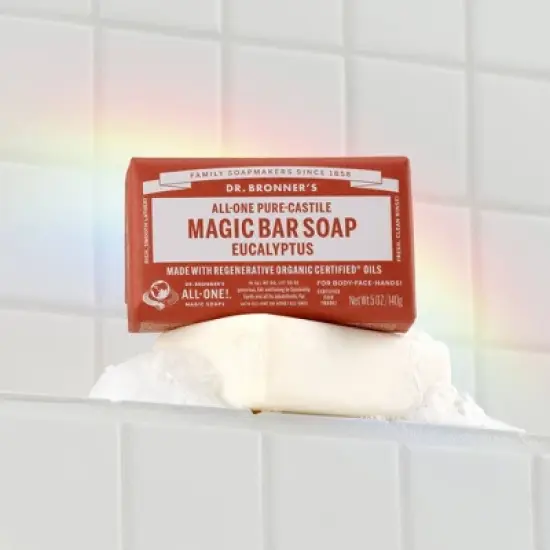 Dr. Bronner's All-One Pure-Castile Magic Bar Soap - Eucalyptus - 5oz image {3}