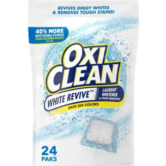 OxiClean White Revive Laundry Whitener + Stain Remover Power Paks - 24ct/21.1oz image {10}