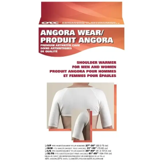 OTC Shoulder Warmer, Angora, Arthritis Relief, White image {3}