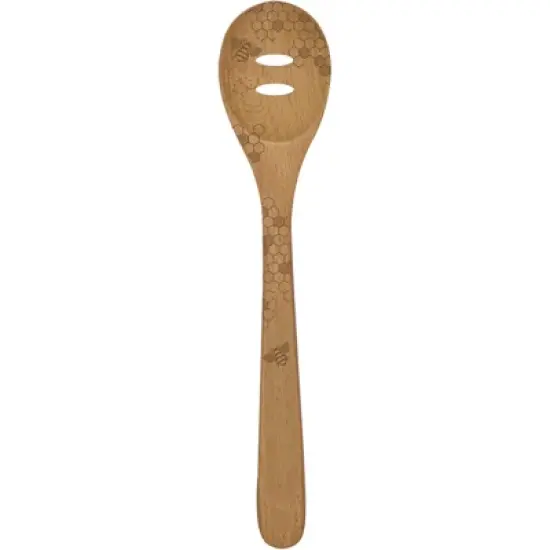 Talisman Designs Beechwood Slotted Spoon, Honey Bee Collection, Set of 1 image {2}