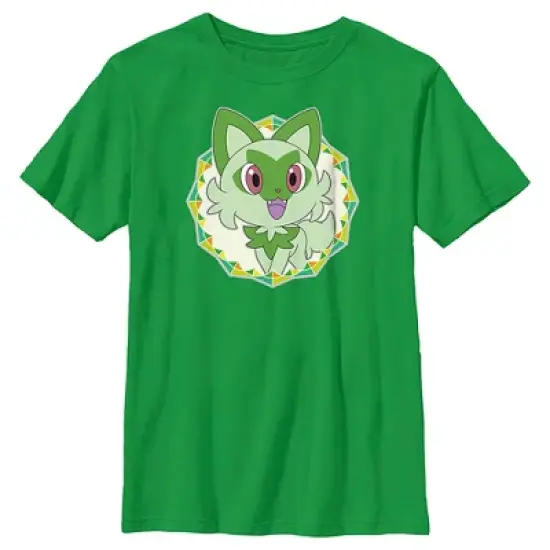 Boy's Pokemon Sprigatito Circle T-Shirt image {3}