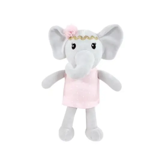 Little Treasure Infant Girl Plush Bathrobe and Toy Set, Blossom Elephant, 0-9 Months image {3}