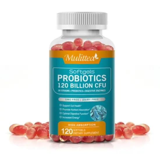 Mulittea Probiotic Capsules &ndash; 120 Billion CFU with Prebiotics & Digestive Enzymes &ndash; Gut Health & Immune Support &ndash; 120 Capsules image {8}