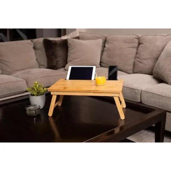 Sofia + Sam Multi-tasking Laptop Bed Tray - Natural image {5}