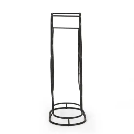Ferrat Modern Industrial 13 Bottle Tabletop Cactus Wine Rack Black - Christopher Knight Home image {4}