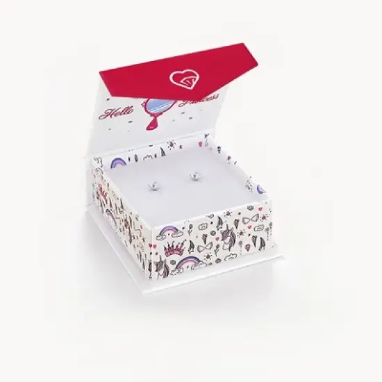 Girls' Tiny CZ Heart Screw Back 14k Gold Earrings - In Season Jewelry image {4}