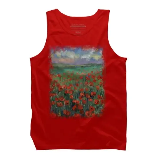 Men's Design By Humans POPPIES By creese Tank Top image {5}