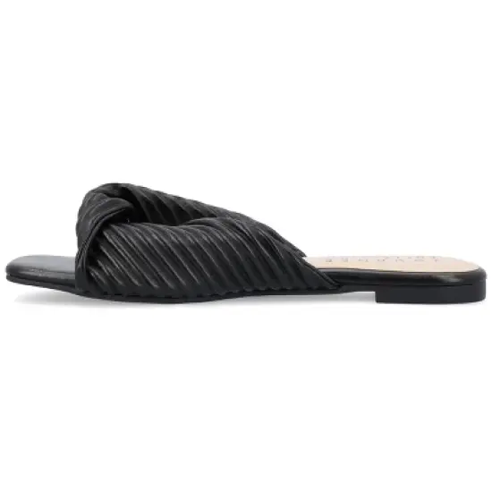 Journee Collection Womens Emalynn Tru Comfort Foam Slip On Slide Flat Sandals image {1}