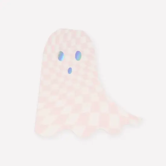 Meri Meri Pink Checker Ghost Napkins (Pack of 16) image {3}