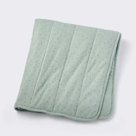 Rayon from Bamboo Jersey Quilted Blanket - Dashes - Green - Cloud Island&trade; image {4}