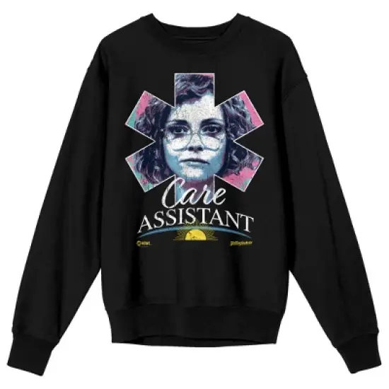 Yellowjackets "Care Assistant" Adult Black Crew Neck Sweatshirt image {3}
