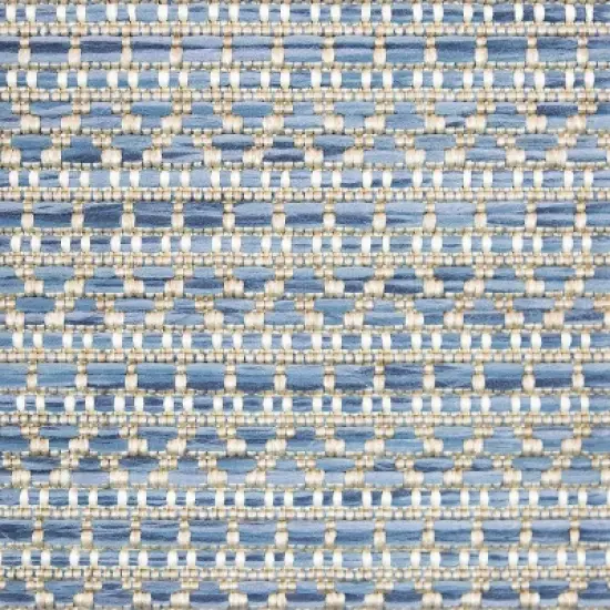 Drum Weave Outdoor Rug Blue - Threshold image {2}