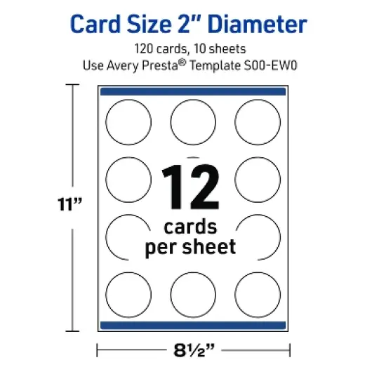 Avery Round Business Cards, Gold Florals, 2" Diameter, 120 Total image {4}