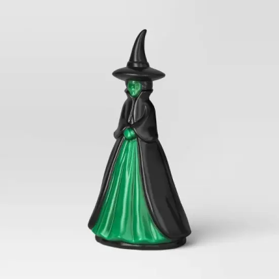 Medium Lit Plastic Witch Figurine - Hyde and EEK! Boutique&trade; Black image {2}