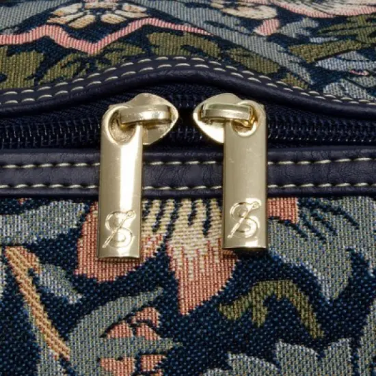 Signare USA William Morris Strawberry Thief Blue Travel Bag image {12}