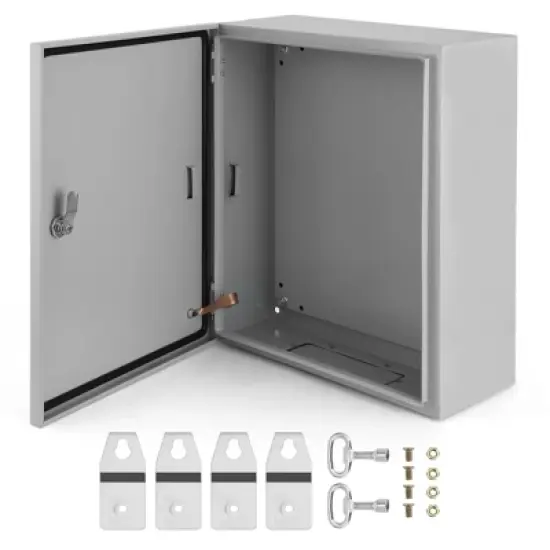 Garvee NEMA Weatherproof Electrical Box, NEMA 4X Enclosure with Lock & Mounting Plate, Steel Junction Box for Indoor/Outdoor image {15}