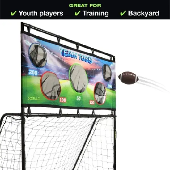 Xcello Sports Soccer net with Football Toss attachment (4' x 6') image {5}
