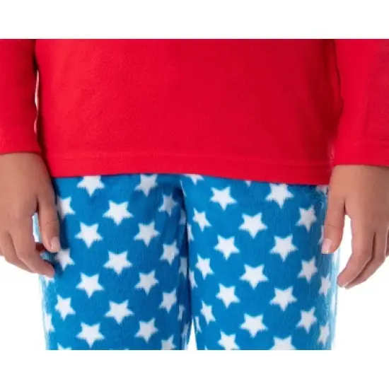 DC Comics Wonder Woman Girls' Classic Costume Colors Fleece Pajama Set image {3}