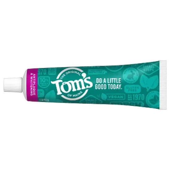 Tom's of Maine Antiplaque and Whitening Peppermint Natural Toothpaste - 5.5oz image {1}